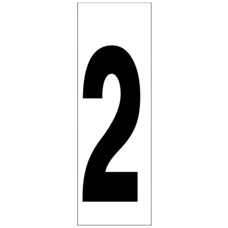 Numero Adhesivo 46×140 mm.   NÂº 2