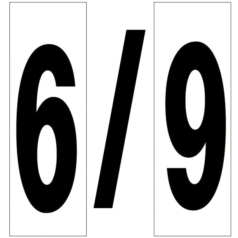 Numero Adhesivo 46×140 mm.   NÂº 6 / 9