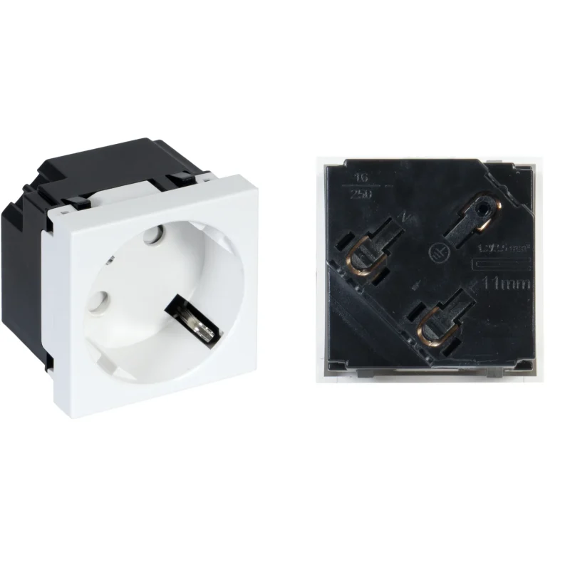 Modulo 45×45 Enchufe Schuko BLANCO FONESTAR WP-44S