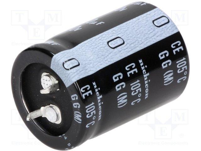 Condensador ElectrolÃtico 2PIN 220uF 450Vdc 105ºC