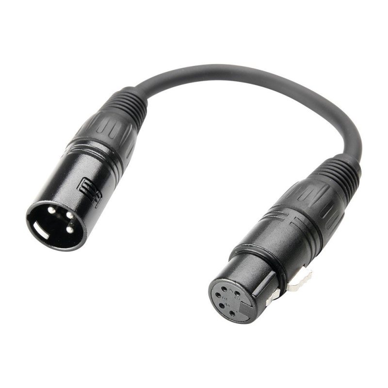 Adaptador XLR 3P Macho a XLR 5P Hembra