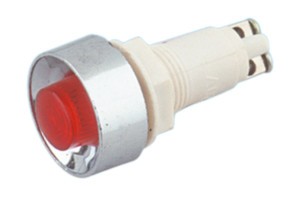 Piloto Neon 230Vac color Rojo para panel con Rosca