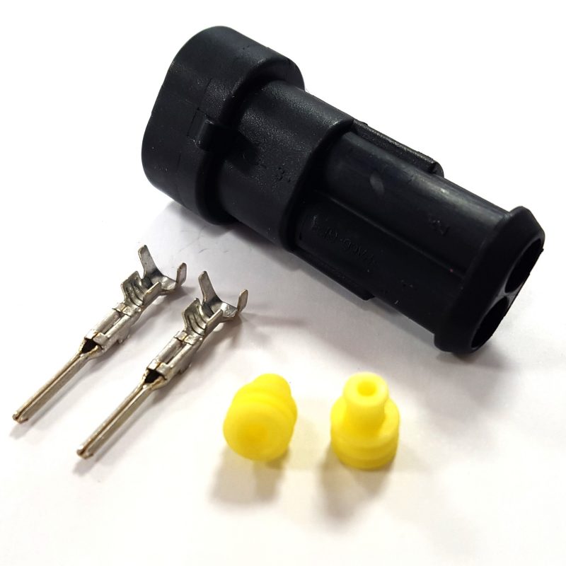 Conector Macho 2Vias Estanco Completo Seal