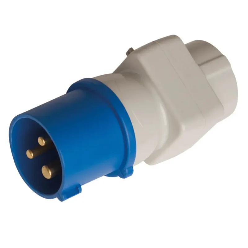 ADAPTADOR CONECTOR CLAVIJA CETAC 2P+T a Hembra Schuko 16A