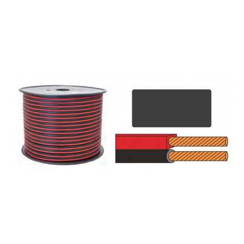Cable Paralelo 2×2,5mm CCA ROJO/NEGRO Polarizado (100m)