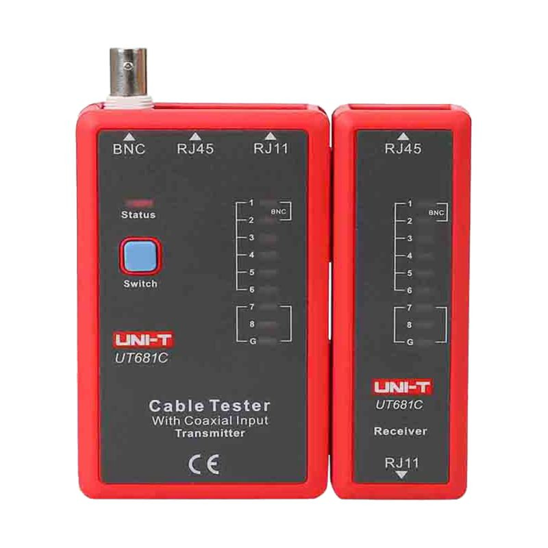 Tester Cable Red RJ45 y Telefono RJ11 y BNC UT681C