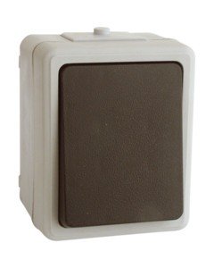 Interruptor Schuko. Superficie Estanco IP44