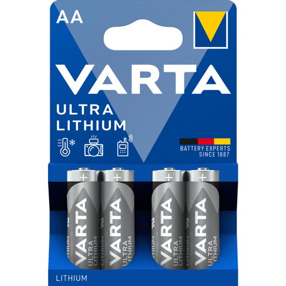 PILA LITIO AA/LR06 VARTA 1,5V Profesional (blister 4 pilas)