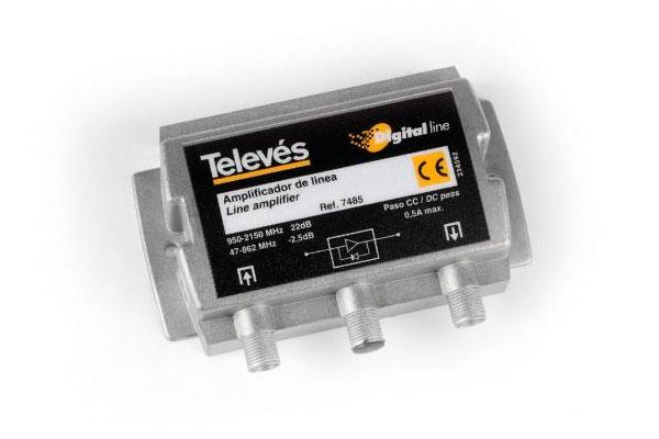 Amplificador de linea FI 20dB 5-2150Mhz TELEVES