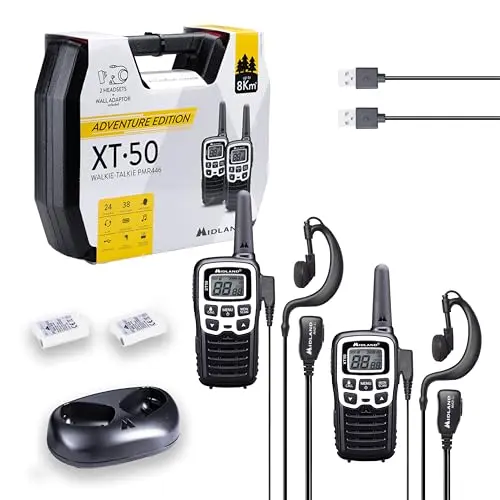 Pareja Walkies PMR446 XT50 ADVENTURE Maletin Midland