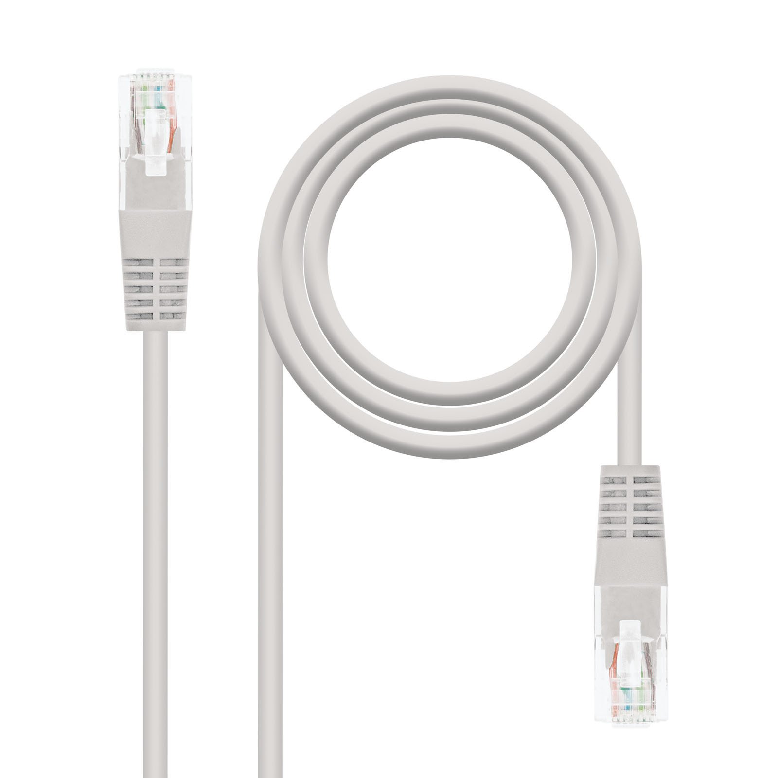 Latiguillo RJ45 Cat5e UTP CCA  0,5m GRIS NANOCABLE