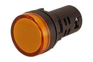 Piloto LED 12VAC/DC 22mm Alto Brillo AMBAR