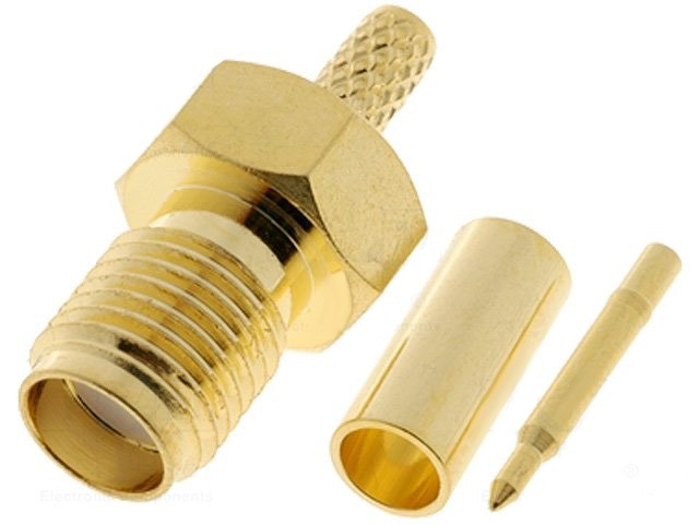 Conector SMA-RP  Macho RG174 CRIMPAR