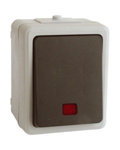 Pulsador Luminoso Superficie Estanco IP54 60x80x50mm