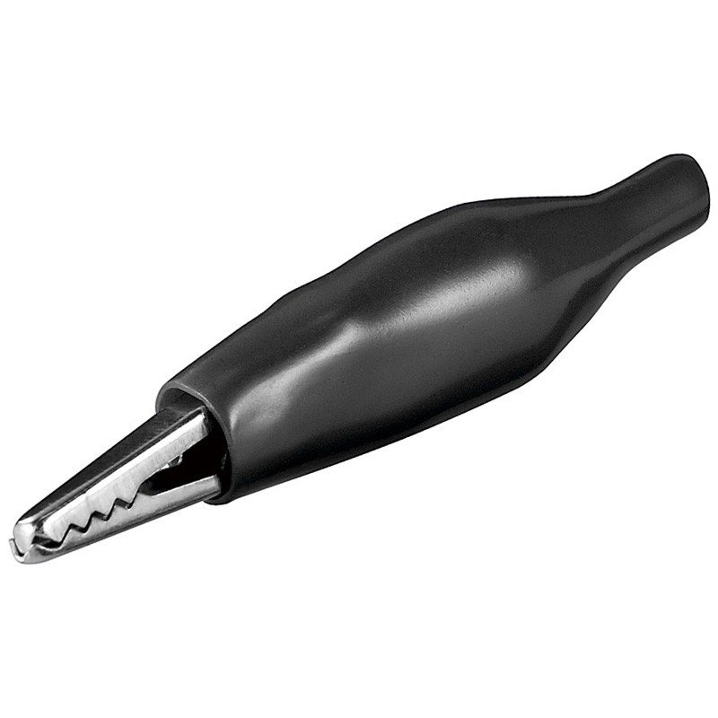 Pinza Cocodrilo Preaislada 35mm Negra