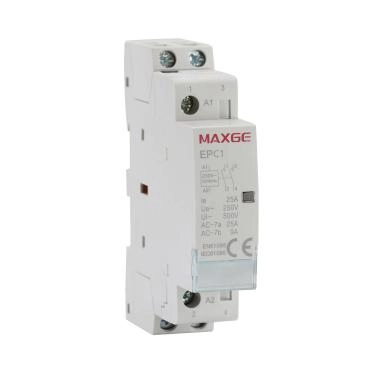 CONTACTOR 2 Polos 25Amp 230Vac NA x2 Carril DIN MAXGE