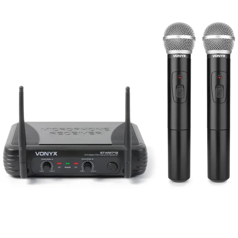 2 Microfonos Inalambricos Mano VONYX STWM712