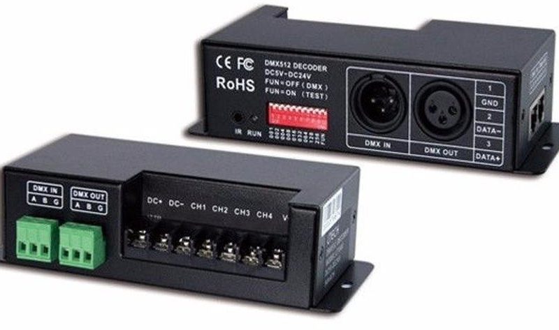 Decoder DMX-512 a RGBW 5-24V 24A LT-840-6A