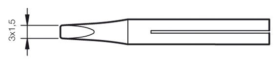 Punta Soldador B40D 3×1,5mm para 14ST JBC 0150607