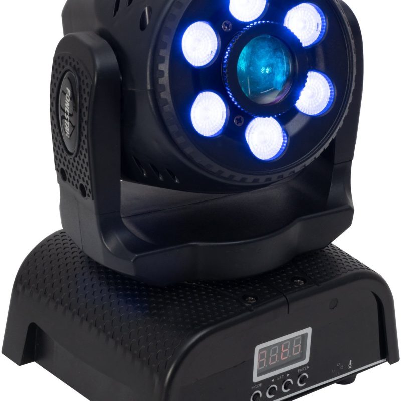 Cabeza Movil LED Spot Wash DMX RGBW+W FONESTAR