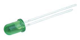 Diodo LED 5mm VERDE 12Vdc 1800mcd Difuso