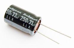 Condensador ElectrolÃ­tico RADIAL 33uF 250Vdc 105ÂºC