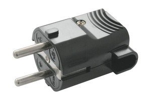 CLAVIJA Red Eléctrica Schuko Macho 16A 3600W Negro Cable Lateral