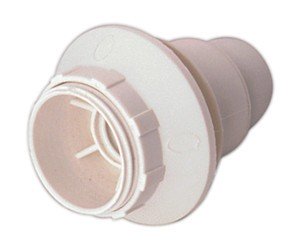 Portalamparas E14 con Rosca y Arandela BLANCO