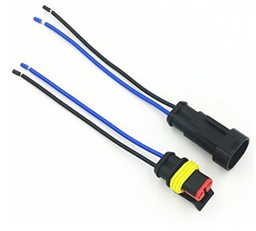 Conector Superseal Hembra-Macho 2 Vias con cables