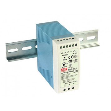 Fuente Alimentación CARRIL DIN 24Vdc 60W 2,5A MW MDR-60-24