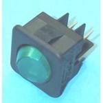 Interruptor Luminoso Verde Micromax 16Amp 4 Faston 12RF002