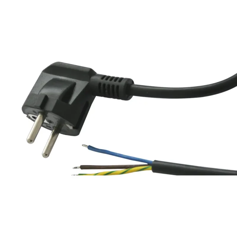 Cable Alimentacion SCHUKO 3×1,5mm NEGRO 1,8m
