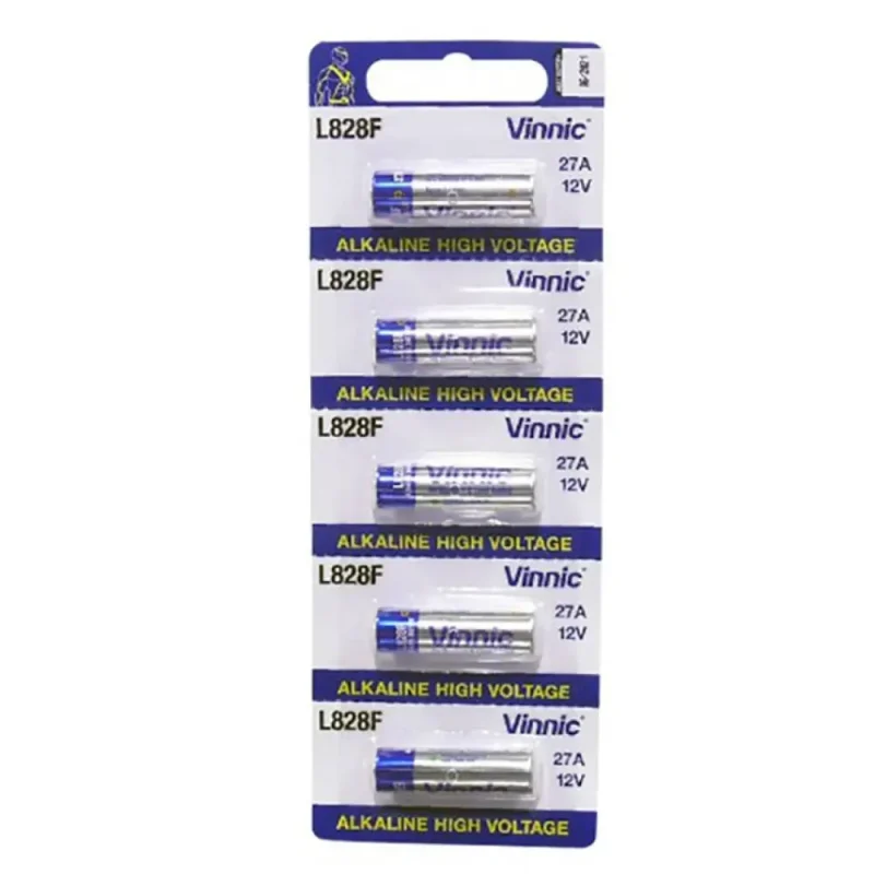PILA 27AE Alcalina 12V VINNIC 0% HG LR27A (Blister 5 Ud.)