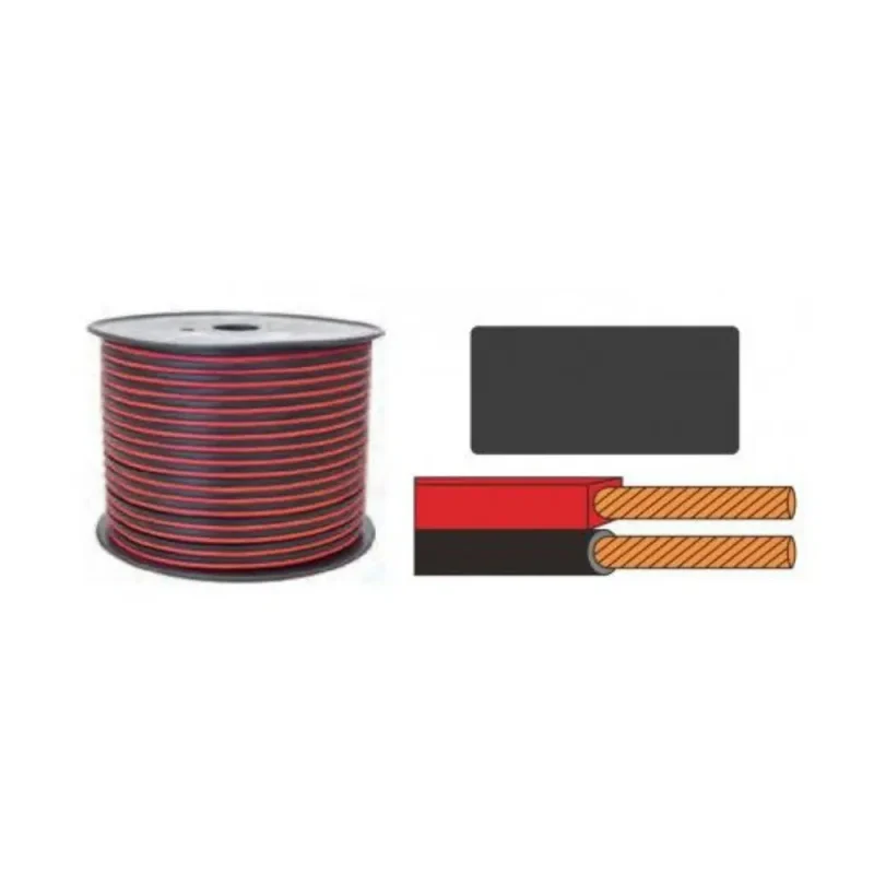 Cable Paralelo 2×0,50mm CCA ROJO/NEGRO (100m)