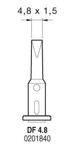 Punta Soldador Gas SG1070 DF4.8 JBC