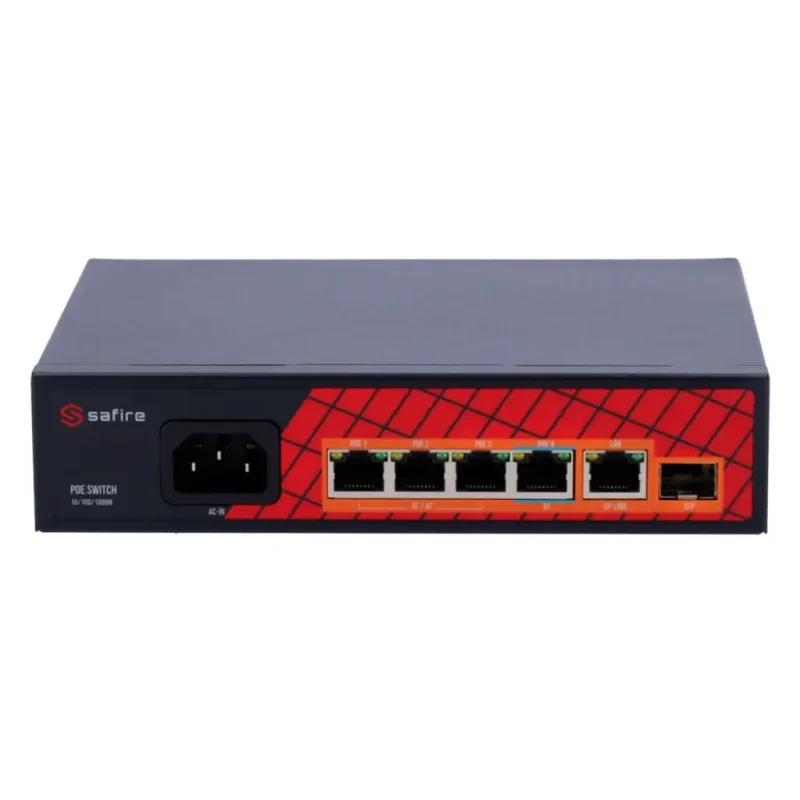 Switch PoE Gigabit 4P+1P RJ45 +SPF SAFIRE SW0604HIPOE