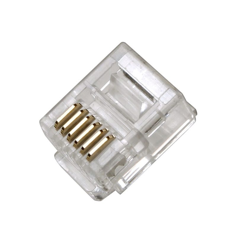 Conector Telefono RJ12 6P6C Cable Plano (100 uds.)