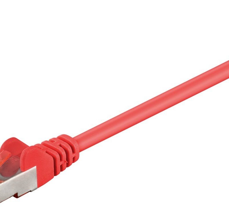 Latiguillo RJ45 Cat6 S/FTP CU LSZH 0,25m ROJO