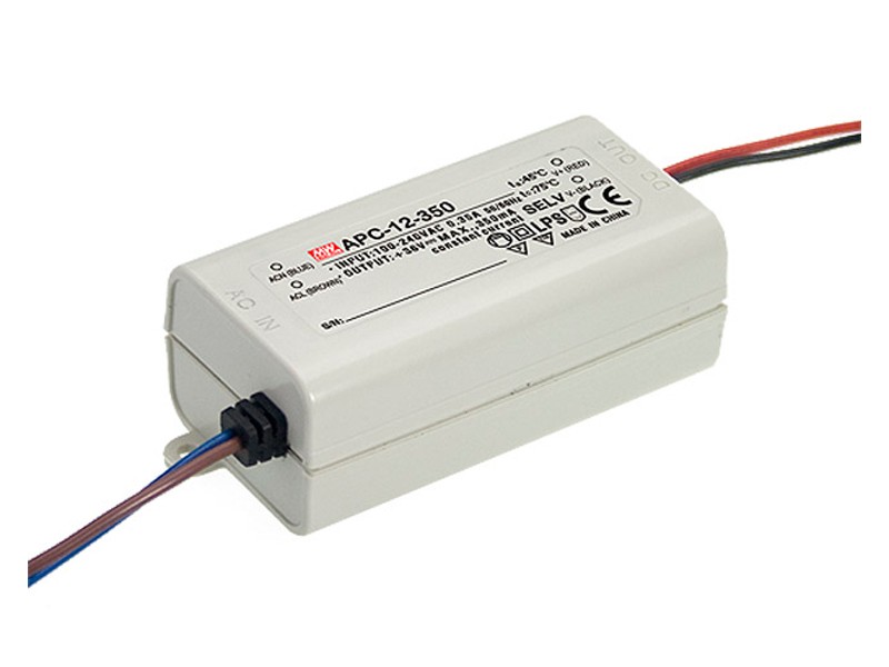 Driver LEDs 9-36Vdc 12,6W 350mA IP42 MW APC-12-350