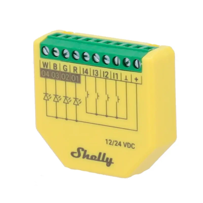 Controlador LED RGBW 12V/24V SHELLY PLUS-RGBW-PM
