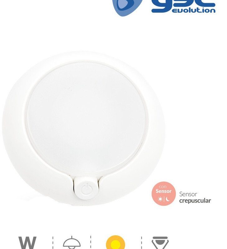 Luz Noche LED ON-OFF + Sensor Crepuscular y Movimiento 4000K