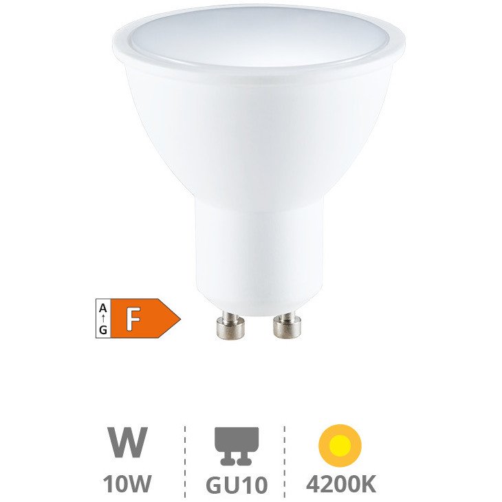 Bombilla LED GU10 10W 4000K 120º GARSACO
