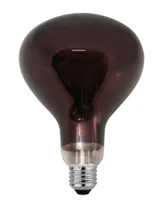 Bombilla Infrarroja CALOR E27 250W 230Vac ROJO 175X125mm