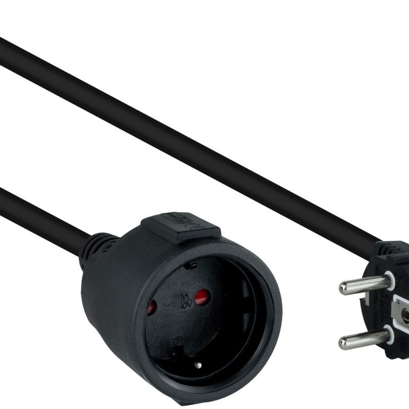 Prolongador Eléctrico  5m NEGRO NANOCABLE 10.22.0605-BK