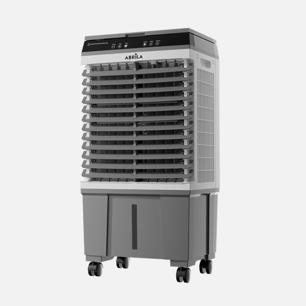 Climatizador Industrial Halibut Gris/blanco 65w 3vel 20l  Oscilante 4acumulad.frio C/remoto Humidificador 77x38x28cm