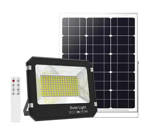 Foco LED con Panel SOLAR 1500lm con Mando Distancia Carga 10A DH