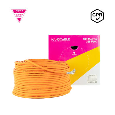 Cable Datos S/FTP Cat7 Rigido CU LSZH Dca (100m) NANOCABLE