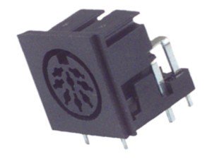 Base Conector DIN Hembra 7Pin 45Âº Cto. impreso