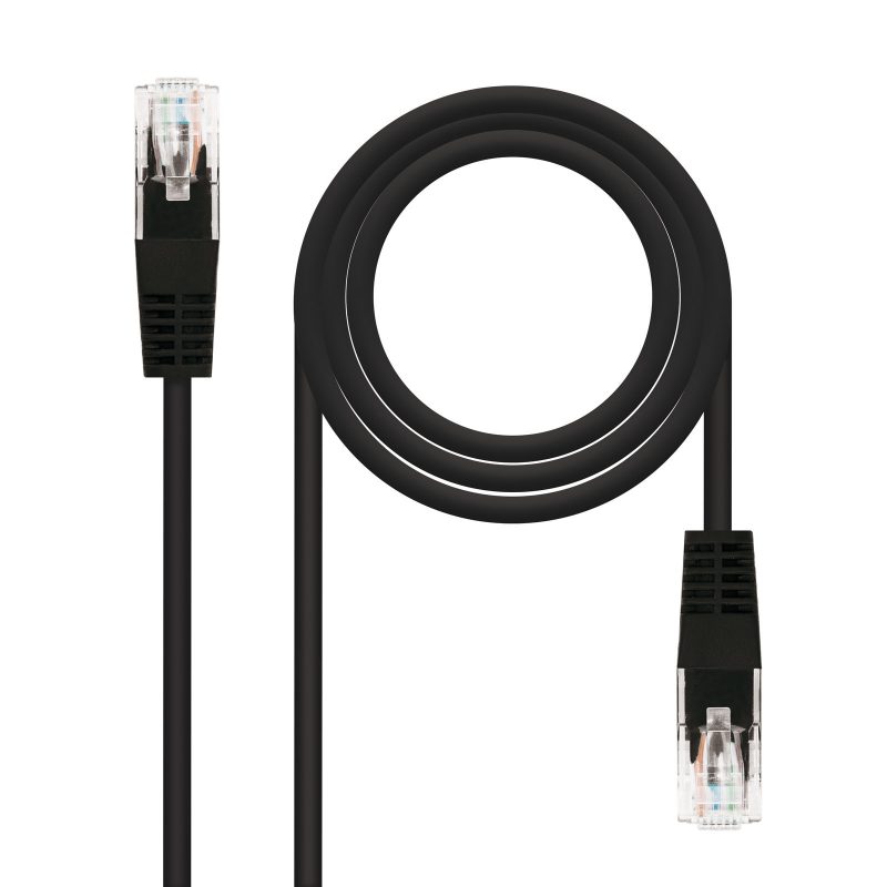Latiguillo RJ45 Cat5e UTP CCA  7m NEGRO NANOCABLE