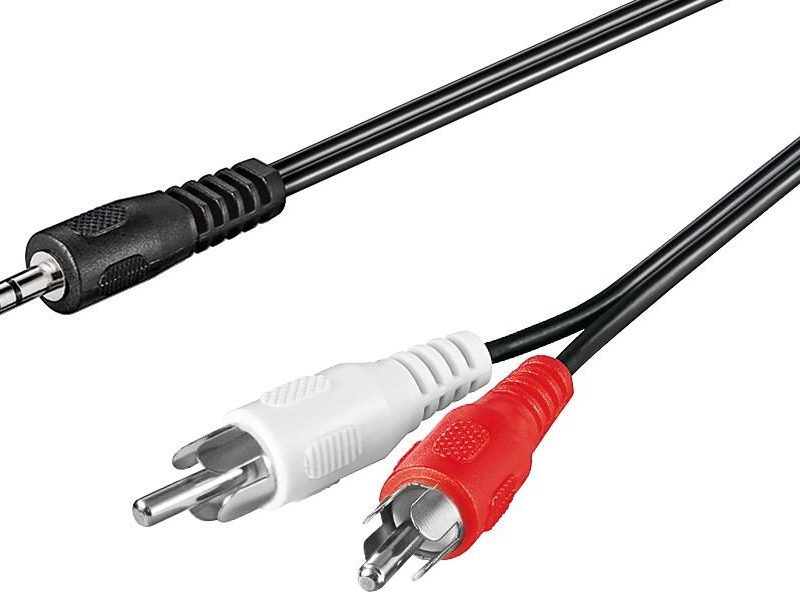 Cable JACK 3,5 ST Macho a 2RCA Macho 1,5m GOOBAY